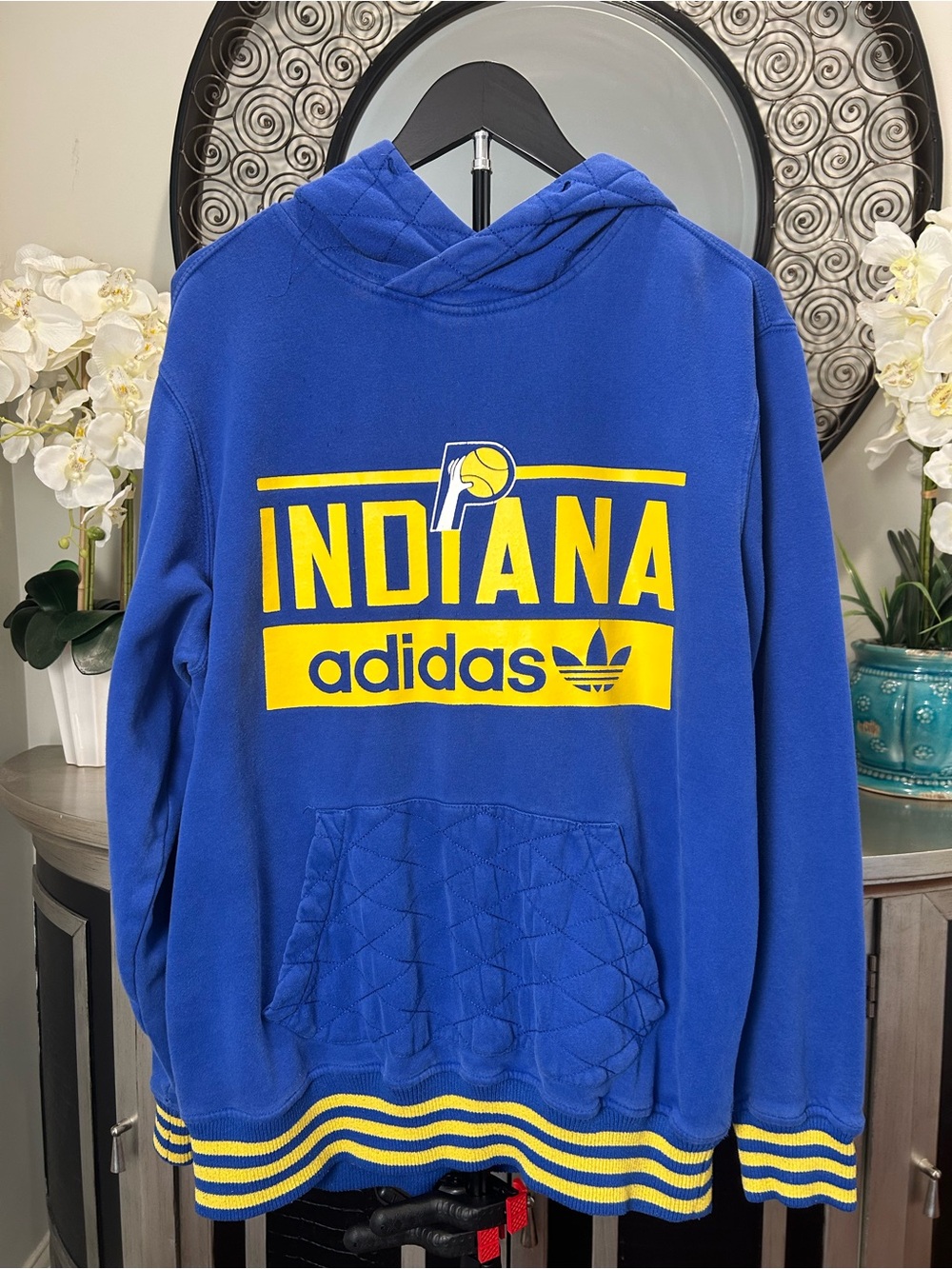 adidas Men's Royal Blue & Yellow Indiana Hoodie